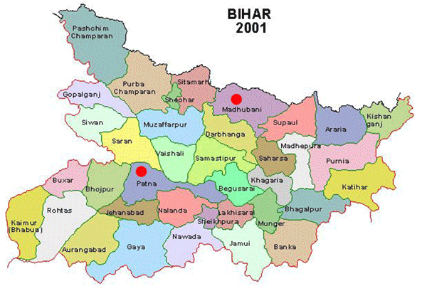 bihar map
